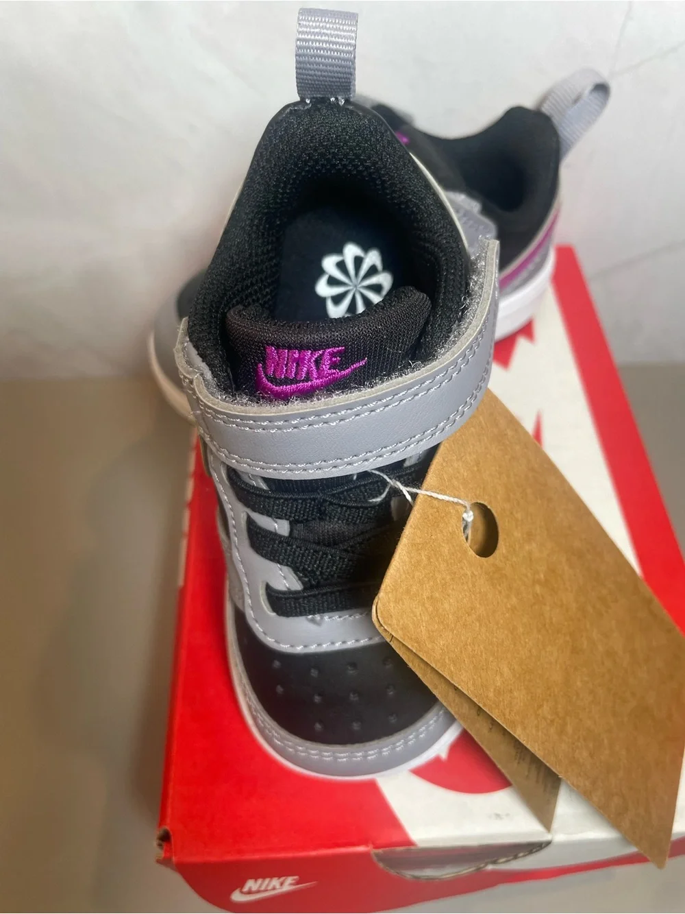 Nike Court Borough Low Toddler Sneakers Grey Sz 5c NEW